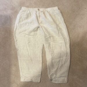 Madewell Linen Tan Pants Size L